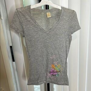 Hollister Gray Fitted Short Sleeve T-Shirt